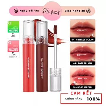 Son Tint Nước ROMAND Siêu Lì, Lâu Trôi GLASTING WATER TINT 2, 3, 4, 5, 8