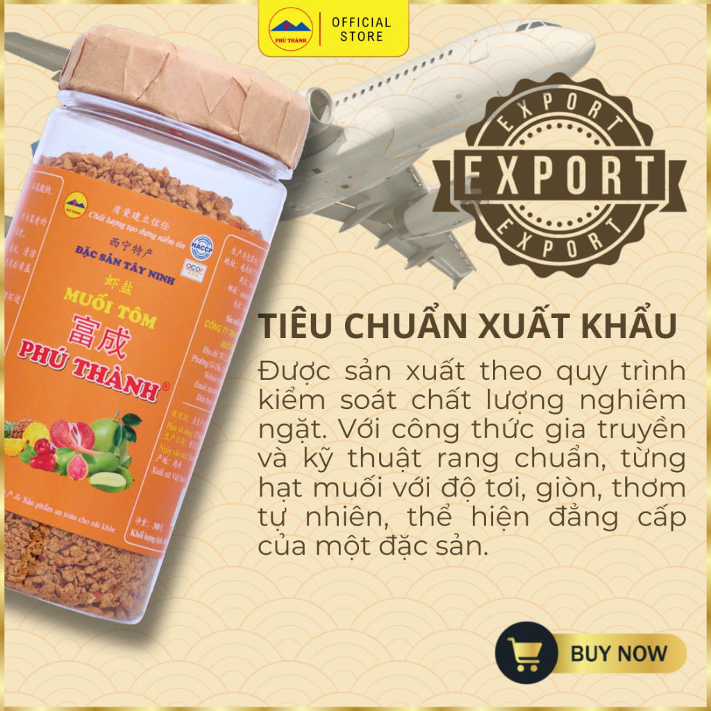 [Muối Xuất Khẩu] Muối Tôm PHÚ THÀNH - Đặc Sản Tây Ninh – Hạt vừa, thơm đậm vị