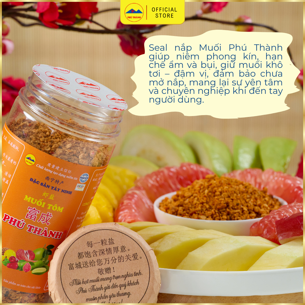 [Muối Xuất Khẩu] Muối Tôm PHÚ THÀNH - Đặc Sản Tây Ninh – Hạt vừa, thơm đậm vị