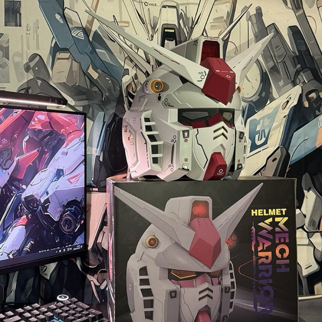 Mô hình đầu Gundam RX-78 đội được có đế dựng