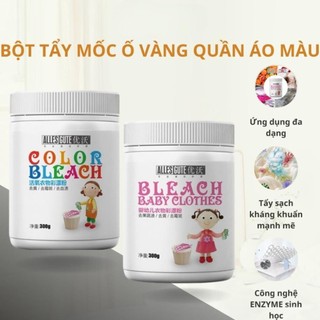 Bột Tẩy Mốc Quần Áo 300g - Chất Tẩy Mốc Quần Áo, Tẩy Ố Vàng, Bột Ngâm Tẩy Đồ Màu Đồ Trẻ Em