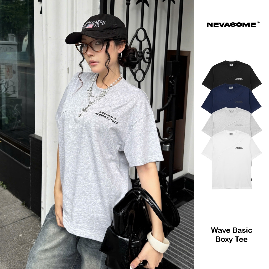 Áo Thun Boxy The Original Streets Nevasome Cotton 250gsm Local Brand Tay Lỡ Form Boxy Rộng Nam Nữ