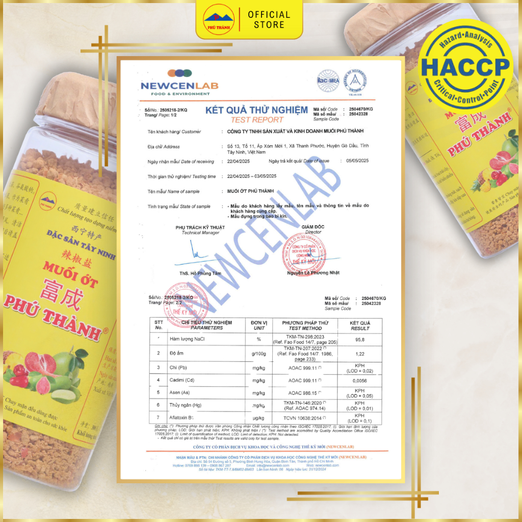 [Muối Xuất Khẩu] Muối Ớt Phú Thành - Đặc Sản Tây Ninh - Cay Vừa, Hạt Tơi, Đậm Vị