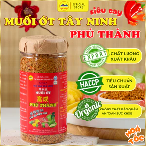 Muối Ớt siêu cay PHÚ THÀNH - Đặc Sản Tây Ninh – Muối Chấm Trái Cây Cay Nồng, đậm vị