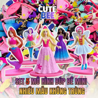 Set 5 mô hình Búp bê mini có đế đứng thẳng, nhiều mẫu không trùng - Đồ chơi CUTE BEE