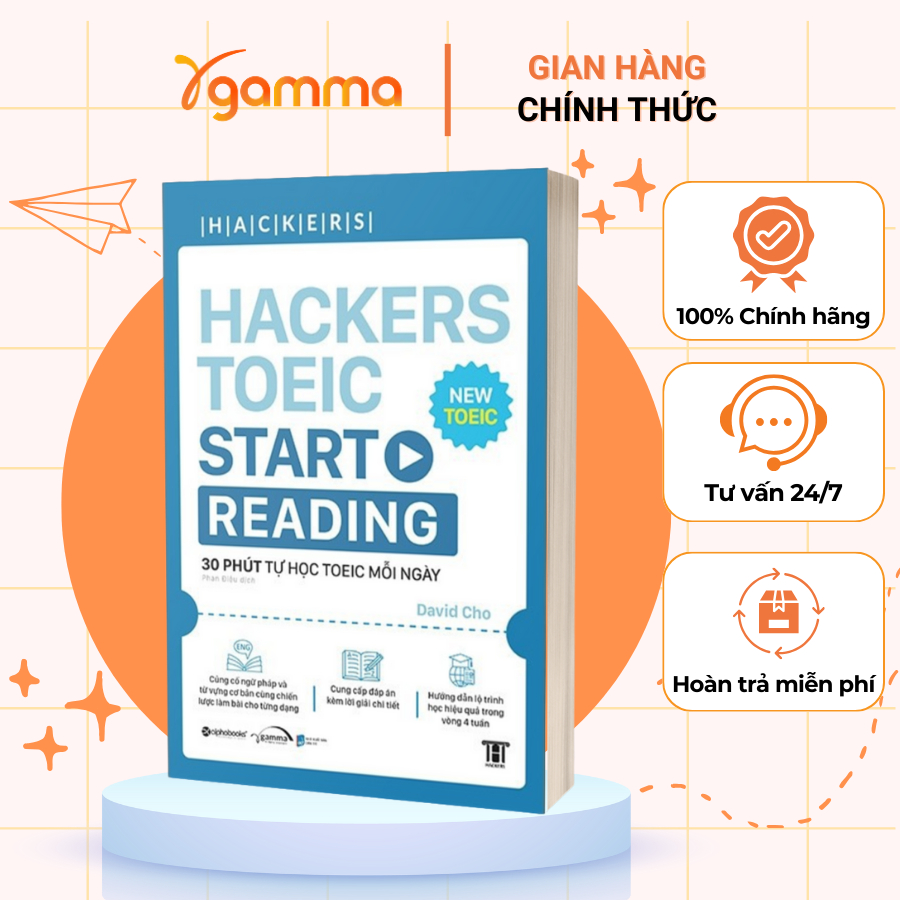 Sách – Hackers TOEIC Start Reading – Lộ Trình Học đọc TOEIC Cho người mới bắt đầu (Gamma Books)