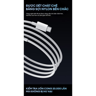 Cáp Sạc Nhanh CUKTECH CTC520P C-C | Công Suất Max 240W | Truyền Dữ Liệu 480 Mbps | Bảo Hành 18 Tháng