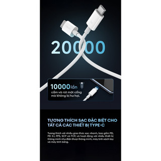 Cáp Sạc Nhanh CUKTECH CTC520P C-C | Công Suất Max 240W | Truyền Dữ Liệu 480 Mbps | Bảo Hành 18 Tháng