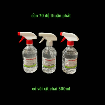 Thùng 24 chai Cồn 70, 90 Độ có Vòi Xịt Thuận Phát Dùng Để Sát Khuẩn Tiệt Trùng Trong Y Tế, SPA Hàng C.TY