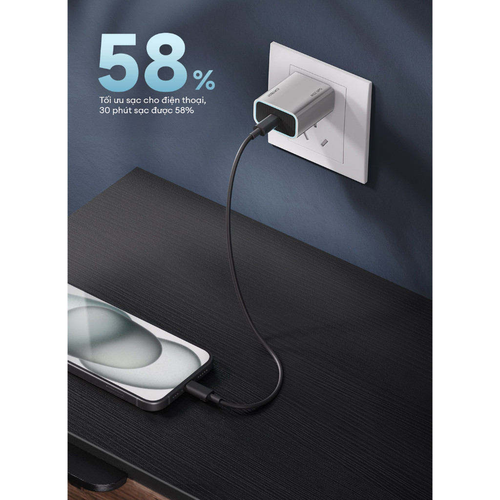 Củ Sạc GaN CUKTECH HA716C 1C | Công Suất Max 20W | 7 Lớp Bảo Vệ | Bảo Hành 18 Tháng | BigBuy360 - bigbuy360.vn