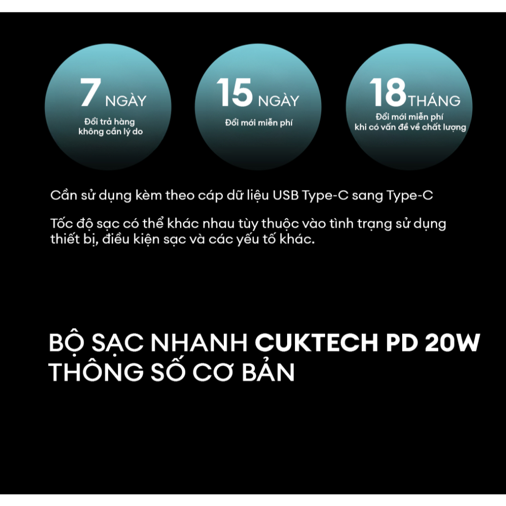 Củ Sạc GaN CUKTECH HA716C 1C | Công Suất Max 20W | 7 Lớp Bảo Vệ | Bảo Hành 18 Tháng | BigBuy360 - bigbuy360.vn