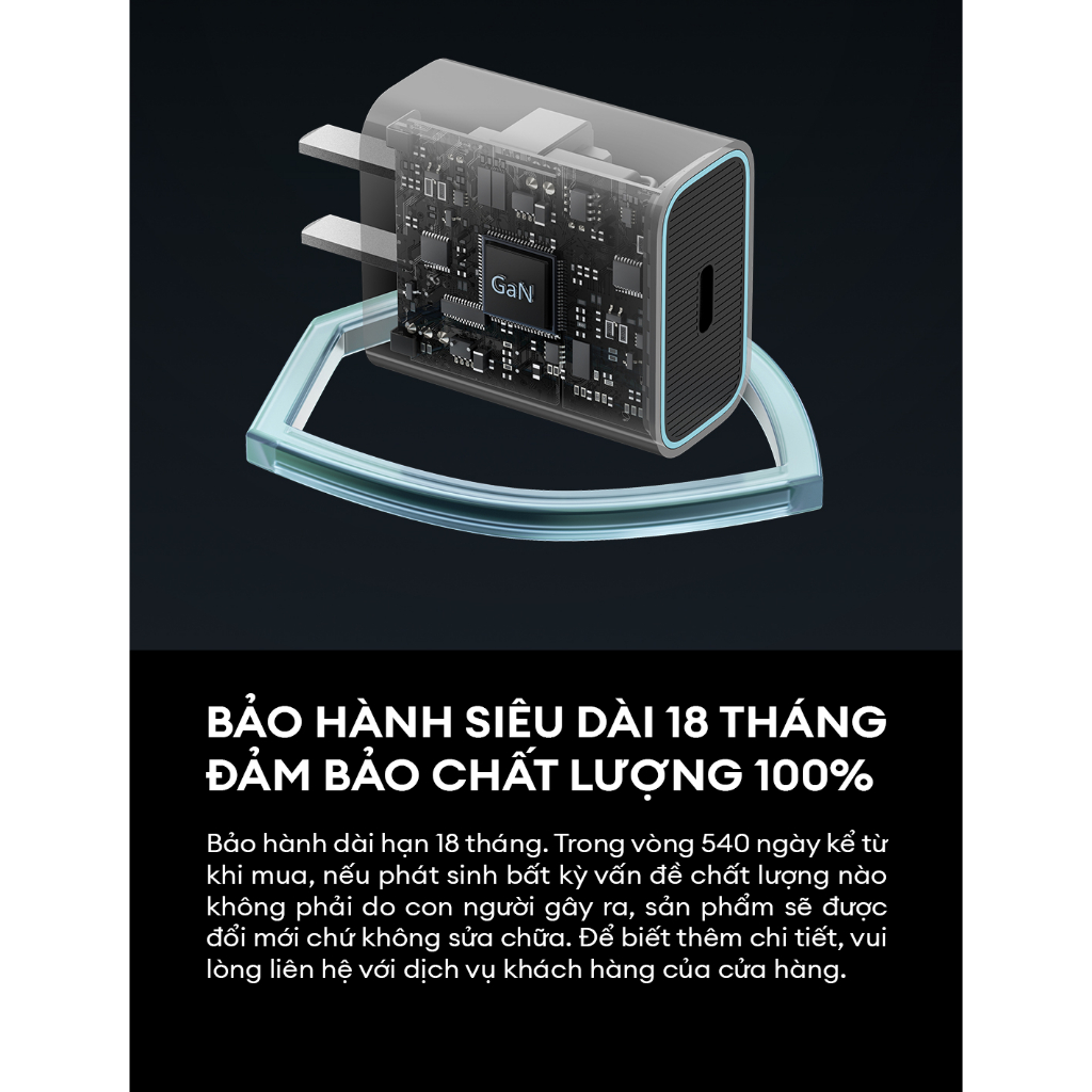 Củ Sạc GaN CUKTECH HA716C 1C | Công Suất Max 20W | 7 Lớp Bảo Vệ | Bảo Hành 18 Tháng | BigBuy360 - bigbuy360.vn