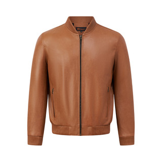 Áo khoác da cừu nam Bomber Jacket bo chun da cao cấp Fttleather bền bỉ - áo da trẻ trung AD602C