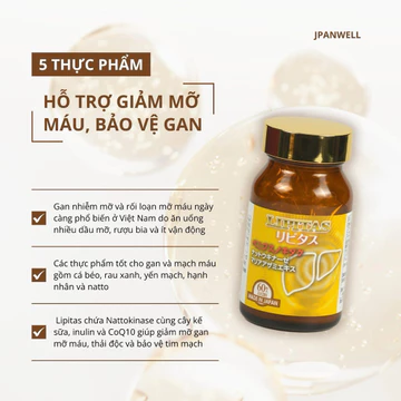 Viên làm giảm mỡ gan, mỡ máu và thải độc gan LIPITAS.