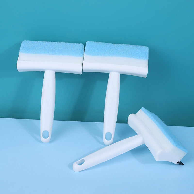 Cây chà rửa kính SH0038 kèm mút cọ bá 2 in 1,cây lau kính đa năng, cây cọ bàn bếp đa năng