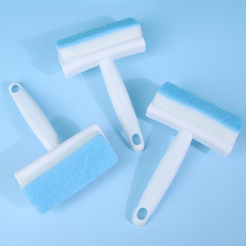 Cây chà rửa kính SH0038 kèm mút cọ bá 2 in 1,cây lau kính đa năng, cây cọ bàn bếp đa năng
