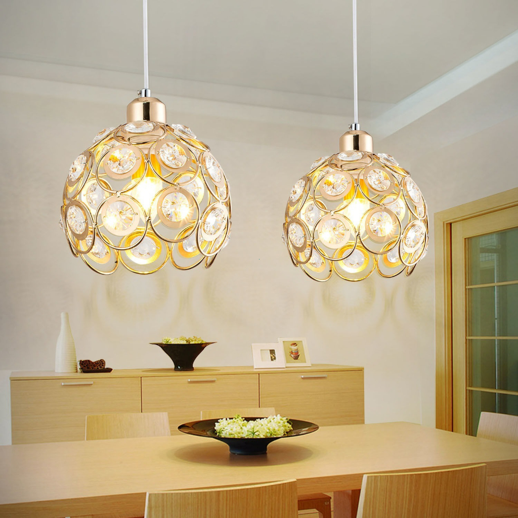 Đèn thả trần vàng 3/1 đầu 12W/36W, 3 màu, sắt+acrylic, dây 1.5m, bảo hành 1 năm