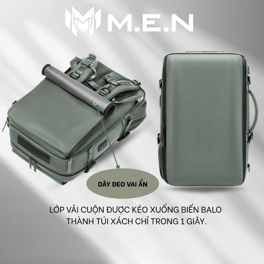 Balo laptop 16inch  Ales cuộn Men Oles chất lượng [GIÁ SỈ]