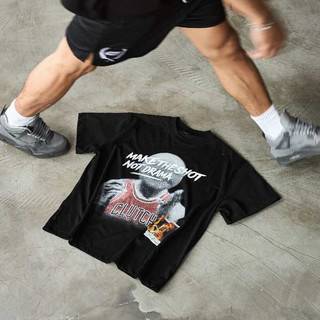 Áo thun boxy nam nữ CLUTCH! Make The Shot Not Drama Tee, áo phông cotton form rộng in hình thể thao