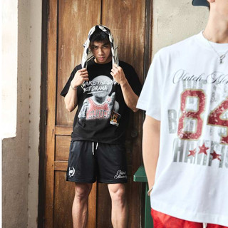 Áo thun boxy nam nữ CLUTCH! Make The Shot Not Drama Tee, áo phông cotton form rộng in hình thể thao
