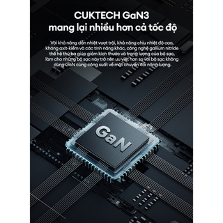 Củ Sạc GaN CUKTECH AD653N 2C1A | Công Suất Max 65W | Kích Thước Nhỏ Gọn | Bảo Hành 18 Tháng