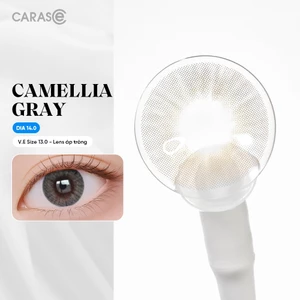 Kính áp tròng khoá ẩm 16H 1 Tháng Màu Xám Khói CARASE, Lens cận CAMELLIA GRAY