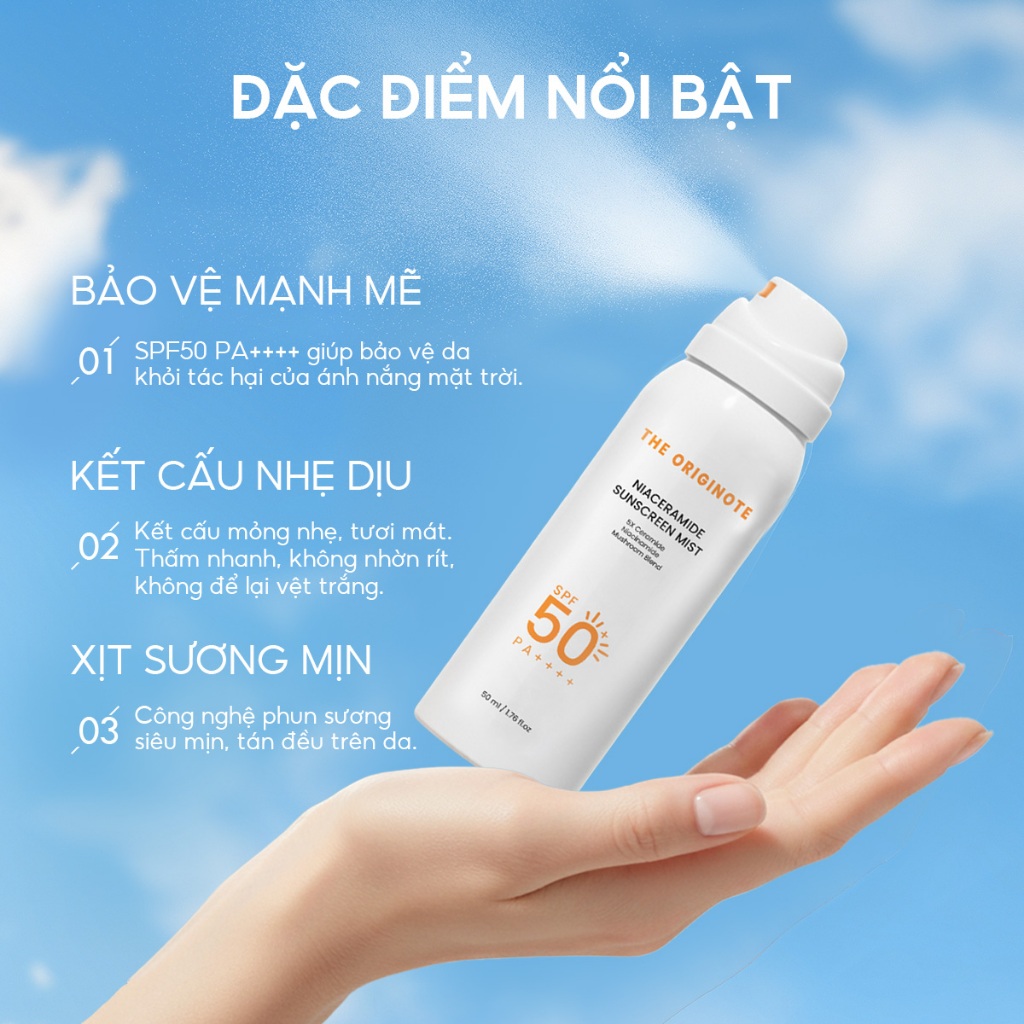 Combo 5IN1 chăm sóc da toàn diện The Originote hỗ trợ giảm mụn và làm sáng da dưỡng ẩm