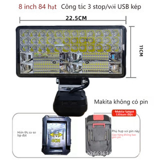 Đèn Pin LED Pha Chiếu Xa 11800 Lumens Ngoài Trời Phù Hợp Makita Tích Điện Nhanh Dài Chạy（Sản phẩm không bao gồm pin ạ!）