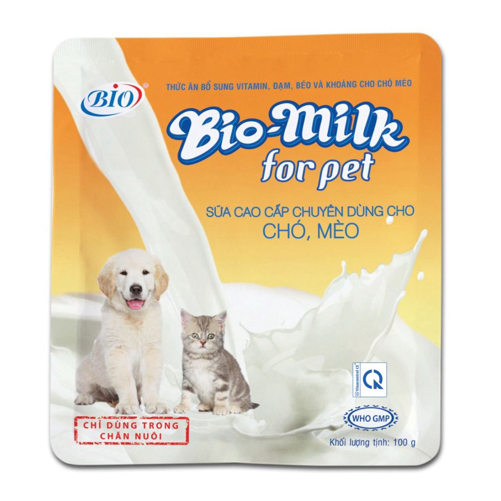 (Hoả Tốc) Sữa Bio Milk cho Chó Mèo 100g, cung cấp dinh dưỡng cho Mèo con