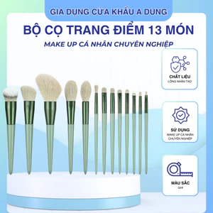 Bộ Cọ FIX Trang Điểm 13 Món Makeup Cá Nhân Chuyên Nghiệp Màu Xanh Vàng Nội Địa Trung
