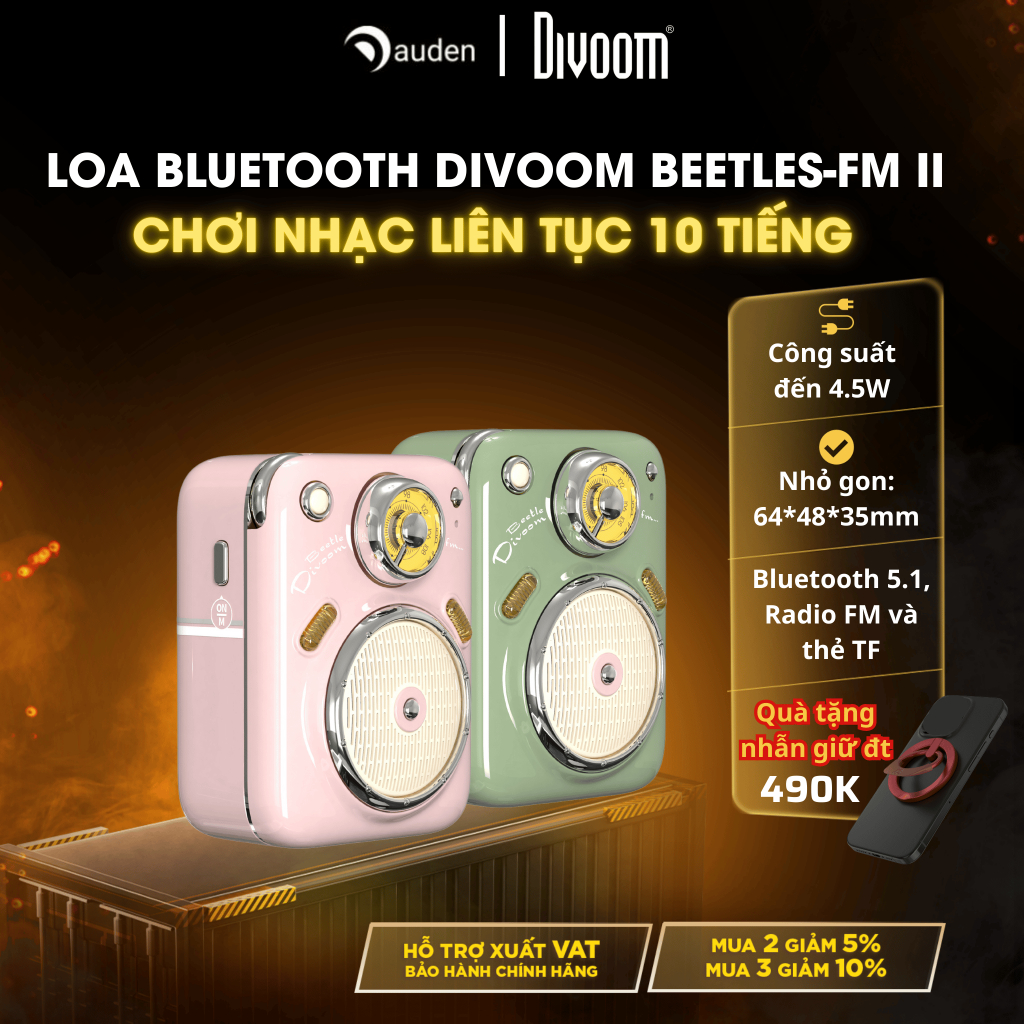 Loa Bluetooth Divoom Beetles-FM II 4.5W, Radio FM và thẻ TF - Hàng ...