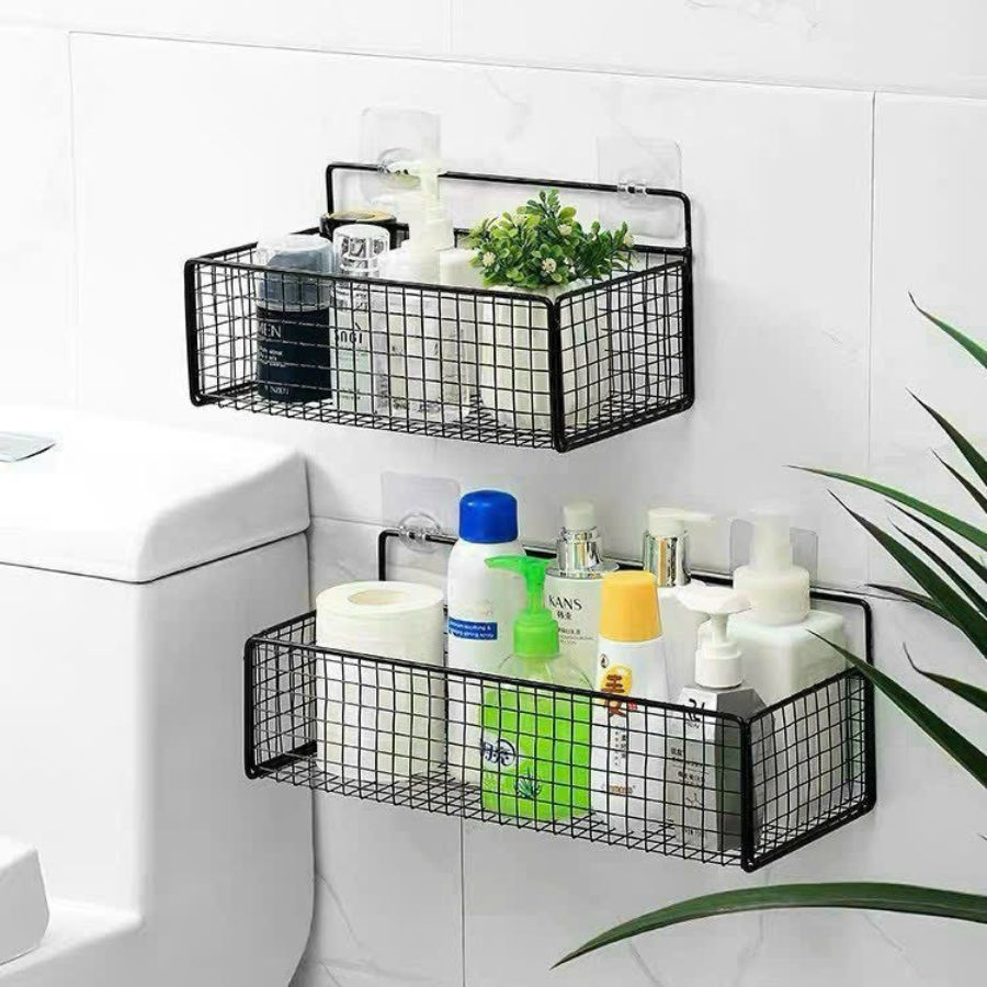 Kệ Nhà Tắm Dán Tường Lưới, Kệ Để Đồ Dán Tường Bằng Sắt - 1986