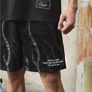 Quần bóng rổ nam nữ CLUTCH! FLAME Mesh Shorts, quần short thể thao 2 lớp form rộng thoáng khí