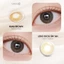 Kính áp tròng khoá ẩm 16H 1 Tháng Màu Nâu Ánh Vàng Nhẹ CARASE, Lens cận HANA BROWN