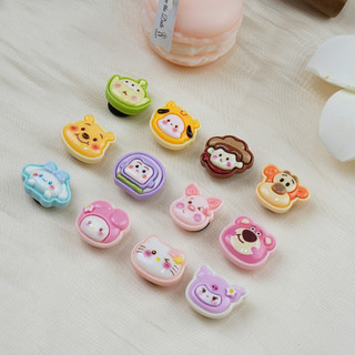 Set 12 Sticker, Charm 3D chủ đề 3 mắt xanh gắn Dép Sục, Cá Sấu JB-194 Mita