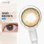Kính áp tròng khoá ẩm 16H 1 Tháng Màu Nâu Đồng Sáng Nhẹ CARASE, Lens cận SIMY BROWN