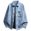 Áo khoác denim nam kiểu dáng mới Xuân/Thu , thiết kế thời trang, áo khoác cổ bẻ cao cấp dành cho cặp đôi
