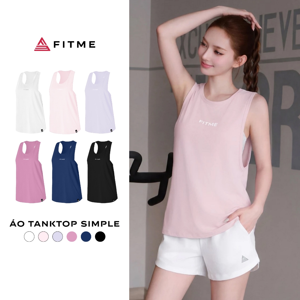 Áo tank top tập gym nữ Fitme Simple ba lỗ thoáng khí chạy bộ chất liệu co giãn thoải mái thấm hút mồ hôi ATTS01 | BigBuy360 - bigbuy360.vn