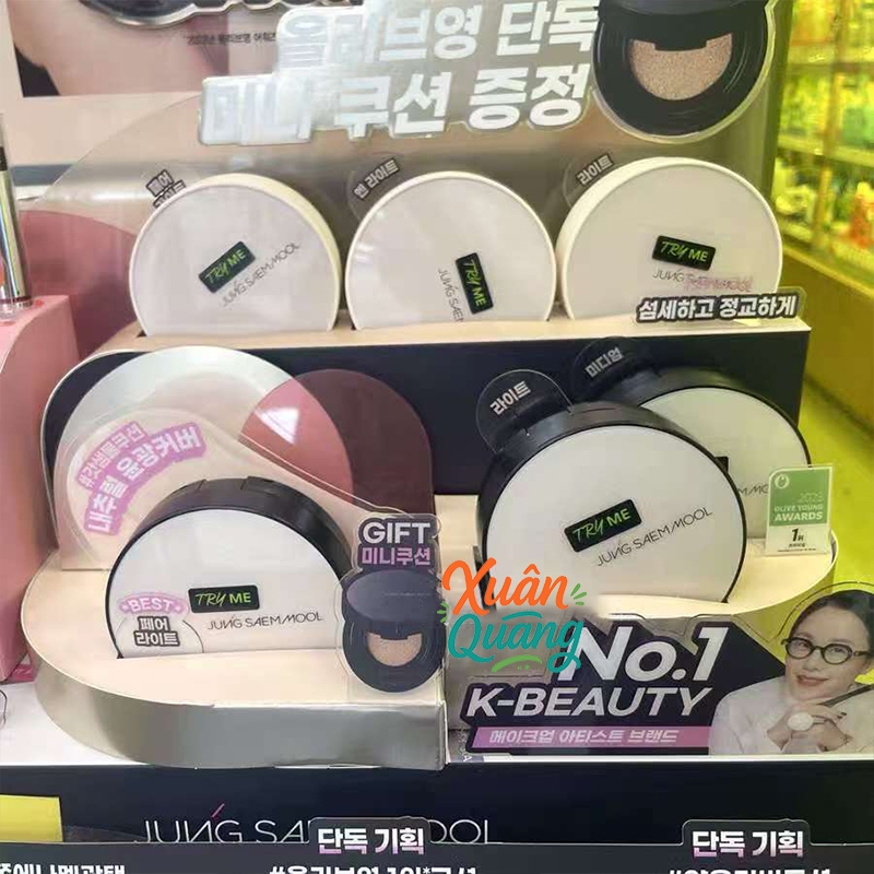 Phấn Nước Che Phủ Jung Saem Mool Essential Skin Nuder Cushion , Che Phủ 12 Giờ, Giữ Ẩm Tự Nhiên