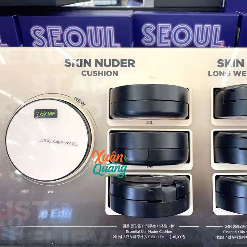 Phấn Nước Che Phủ Jung Saem Mool Essential Skin Nuder Cushion , Che Phủ 12 Giờ, Giữ Ẩm Tự Nhiên