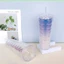 Ly Nước 2 Lớp 710ml – Cốc Vảy Cá Cách Nhiệt Có Nắp Đậy, Vân Kim Cương Sang Trọng, Đẹp Mắt