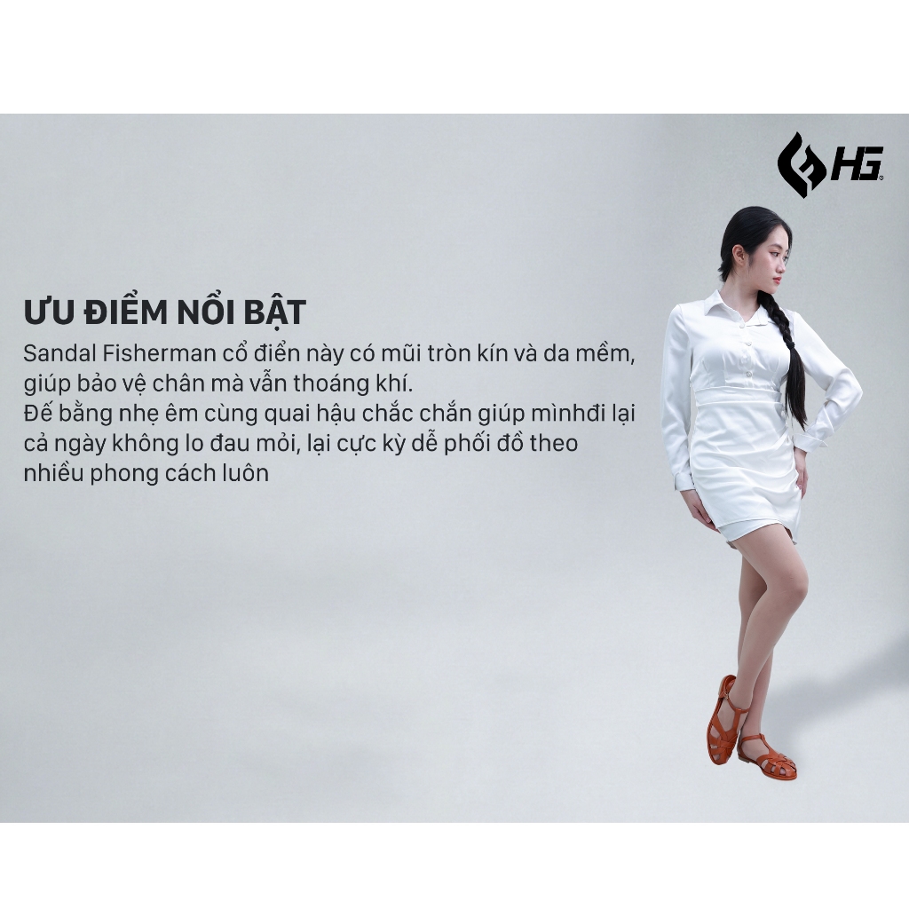 Giày Nữ Đế Bệt Bít Mũi  HG Dáng Fisherman Thời Trang | HG7325