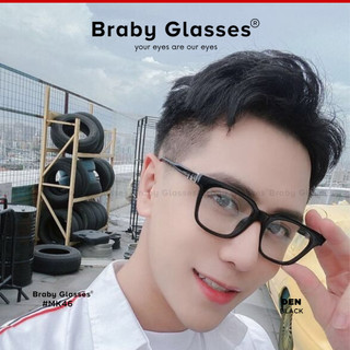 Kính gọng vuông cận thời trang nam nữ Braby Glasses chất liệu nhưạ cao cấp kiểu dáng sang trọng mk46