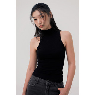THEKIM Áo ba lỗ trơn thun tăm cổ cao dáng dài sơ vin được , áo thun 3 lỗ cổ cao A155
