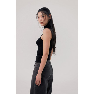 THEKIM Áo ba lỗ trơn thun tăm cổ cao dáng dài sơ vin được , áo thun 3 lỗ cổ cao A155