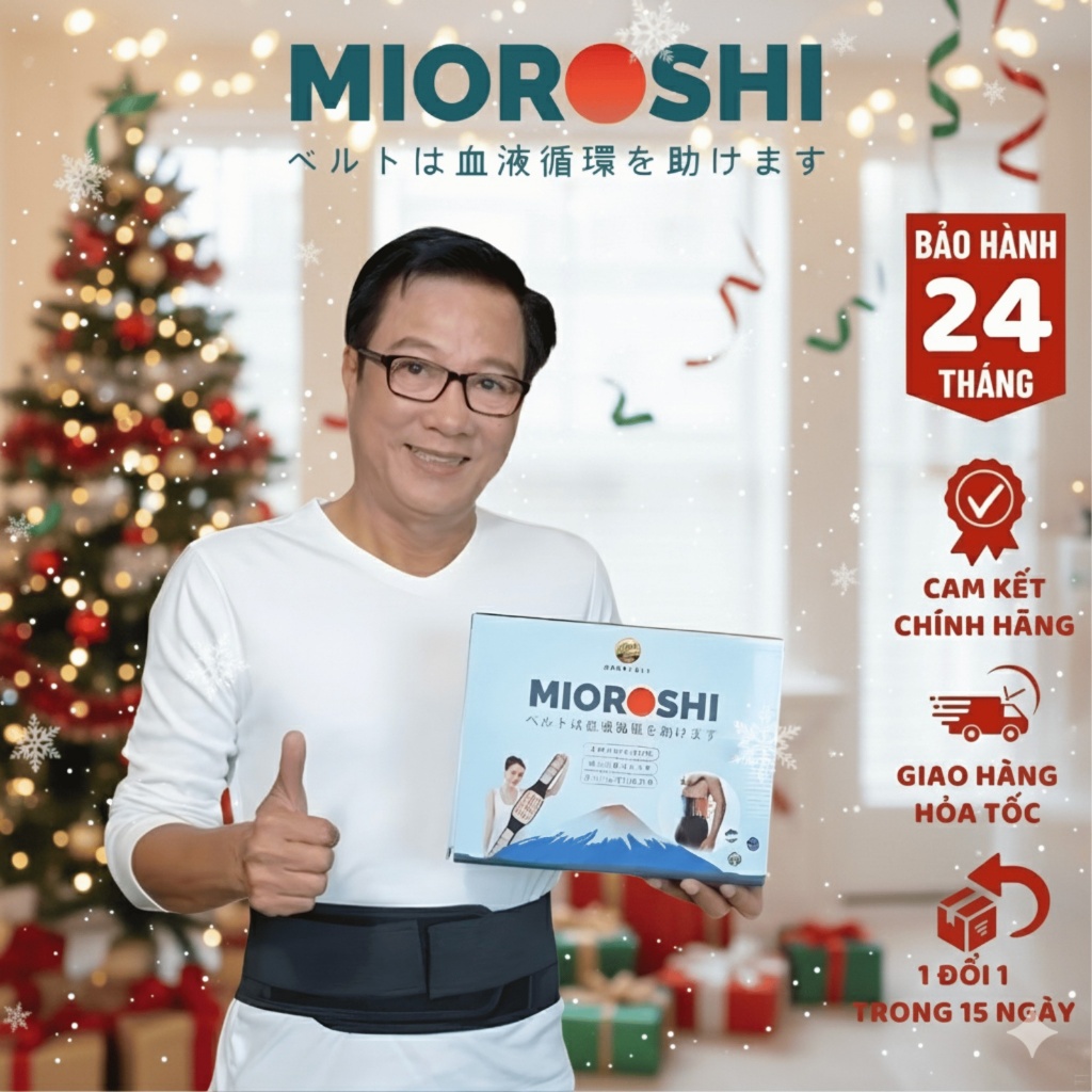 Đai lưng đá nóng Mioroshi , Đai lưng Mioroshi hỗ trợ điều trị đau xướng khớp , thoát vị đĩa đệm hiệu quả