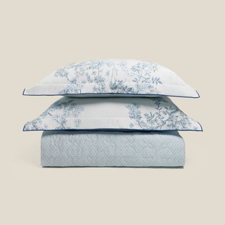 Bộ Chăn Ga Gối Cotton Everon EPC26012 – Vườn Cổ Điển Thanh Lịch, Vải Mềm Mịn Thoáng Khí, Êm Ái, Dễ Giặt
