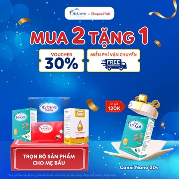 Trọn bộ Avisure TPBVSK sắt canxi DHA Vitamin tổng hợp cho bà bầu, trước bầu, sau sinh
