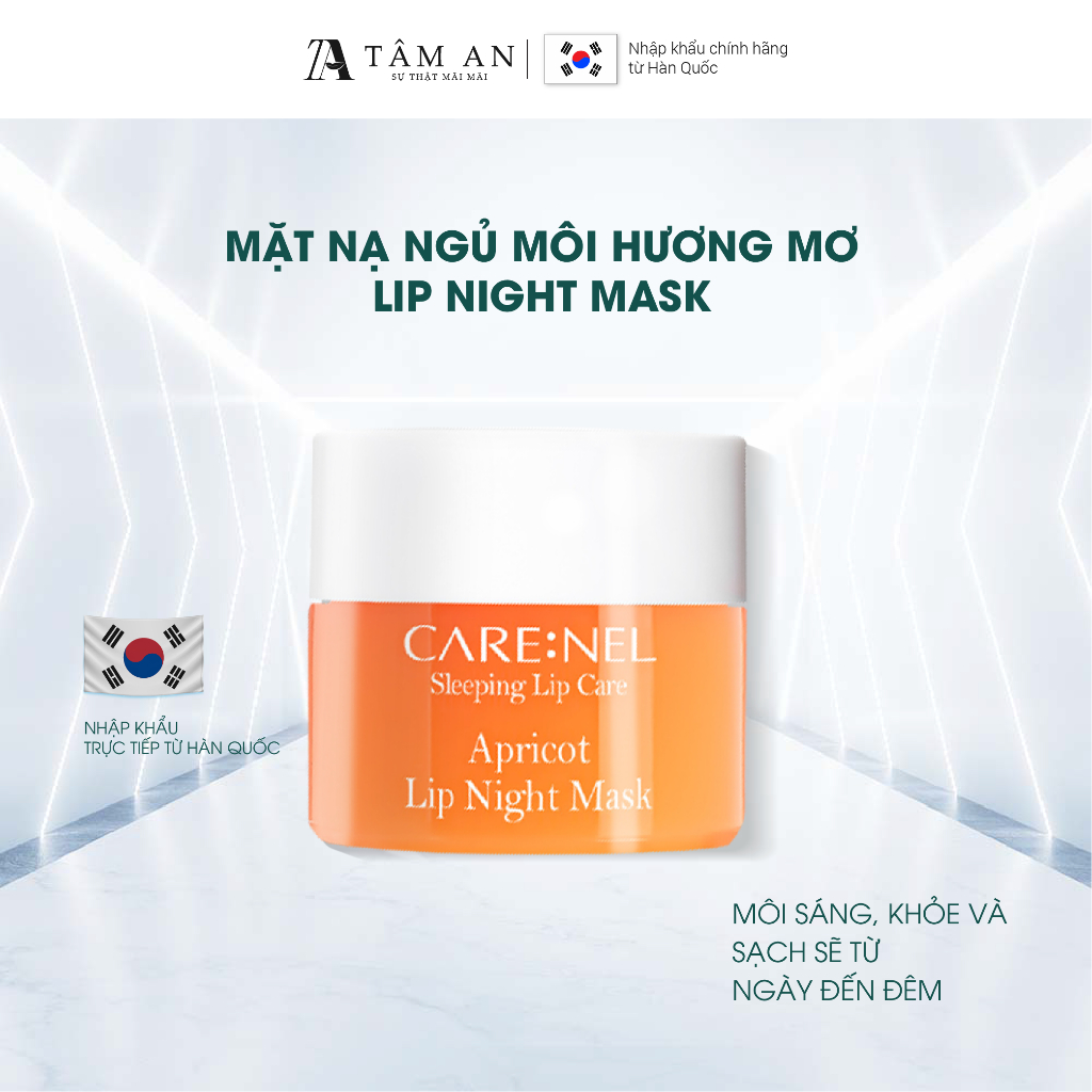 Mặt nạ ngủ môi tẩy tế bào chết môi dưỡng môi mơ CARE:NEL APRICOT LIP NIGHT MASK 5g