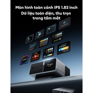 Trạm Sạc GaN CUKTECH 30 ULTRA 3C1A1DC | Công Suất Max 300W | Màn Hình 1.83 Inch | Bảo Hành 18 Tháng TA3005U